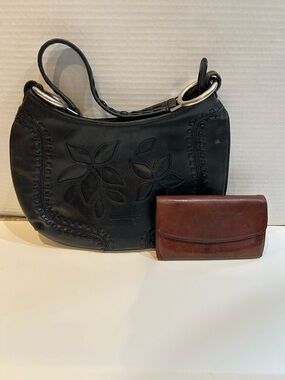 Coach Brown Leather Envelope Wallet Clutch